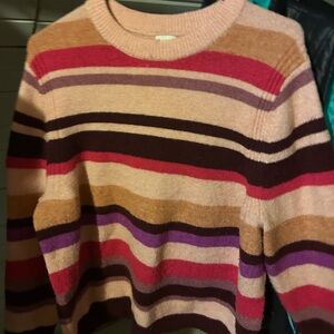 a new day Women's Striped Sweater in Pink, Purple, and Brown